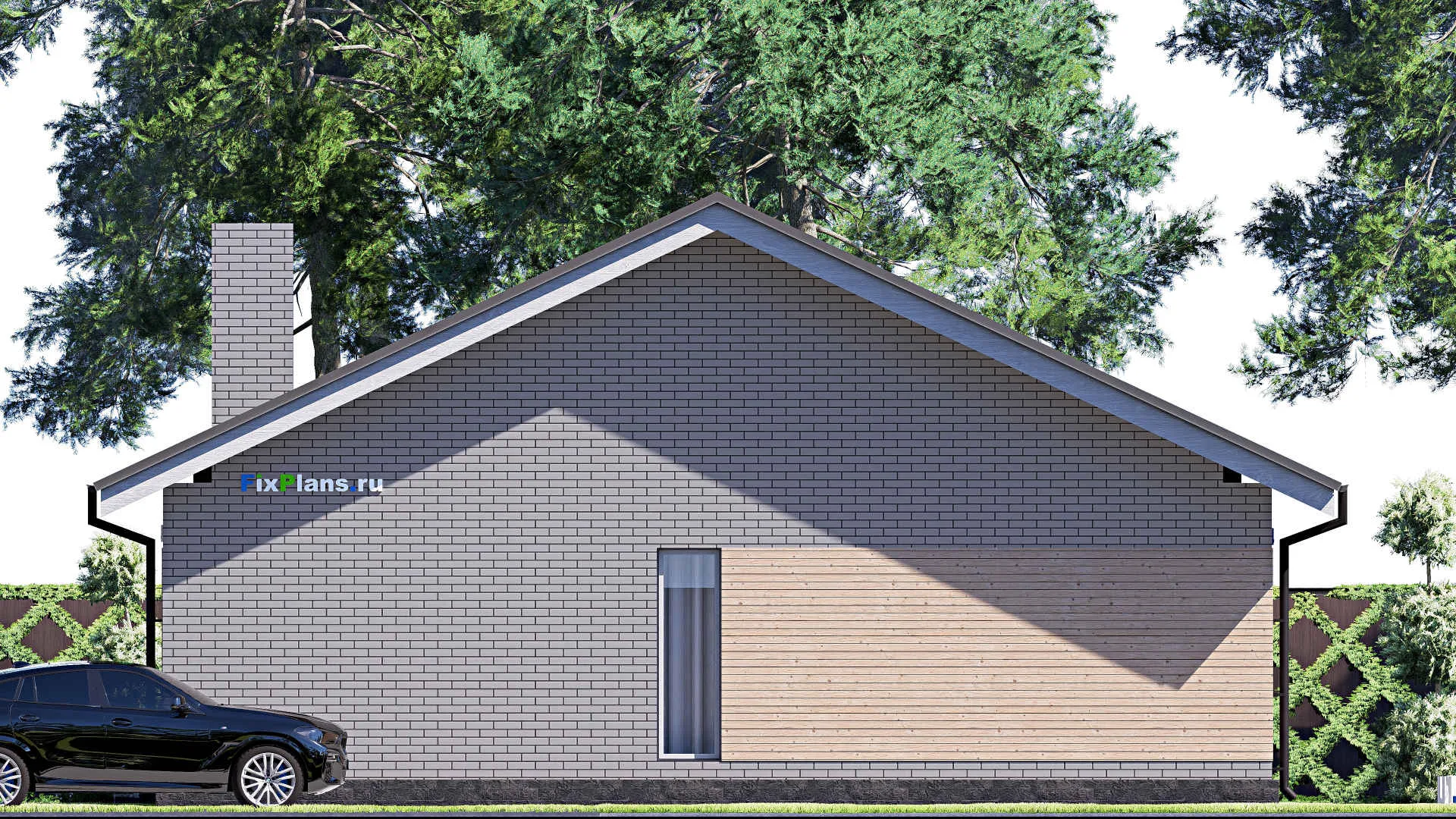 F-18341 - Проект одноэтажного дома 12 на 14, площадью 130 м² с 3 спальнями