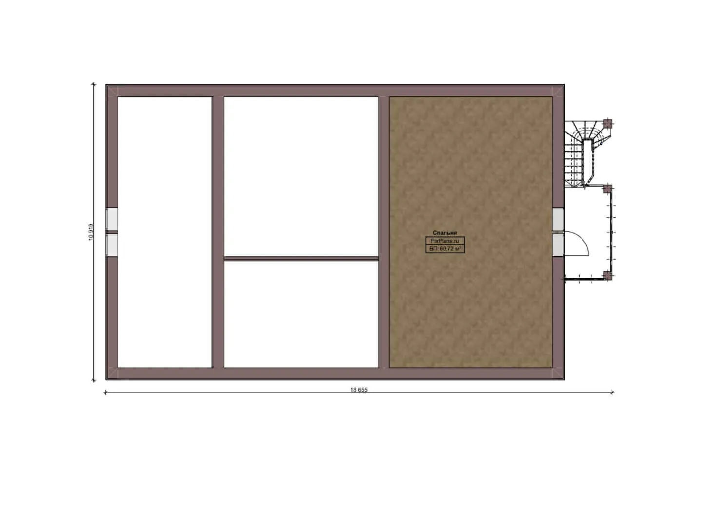 F-9557 - Планы дома с мансардой 16 на 19, площадью 260 м² с террасой и 5 спальнями