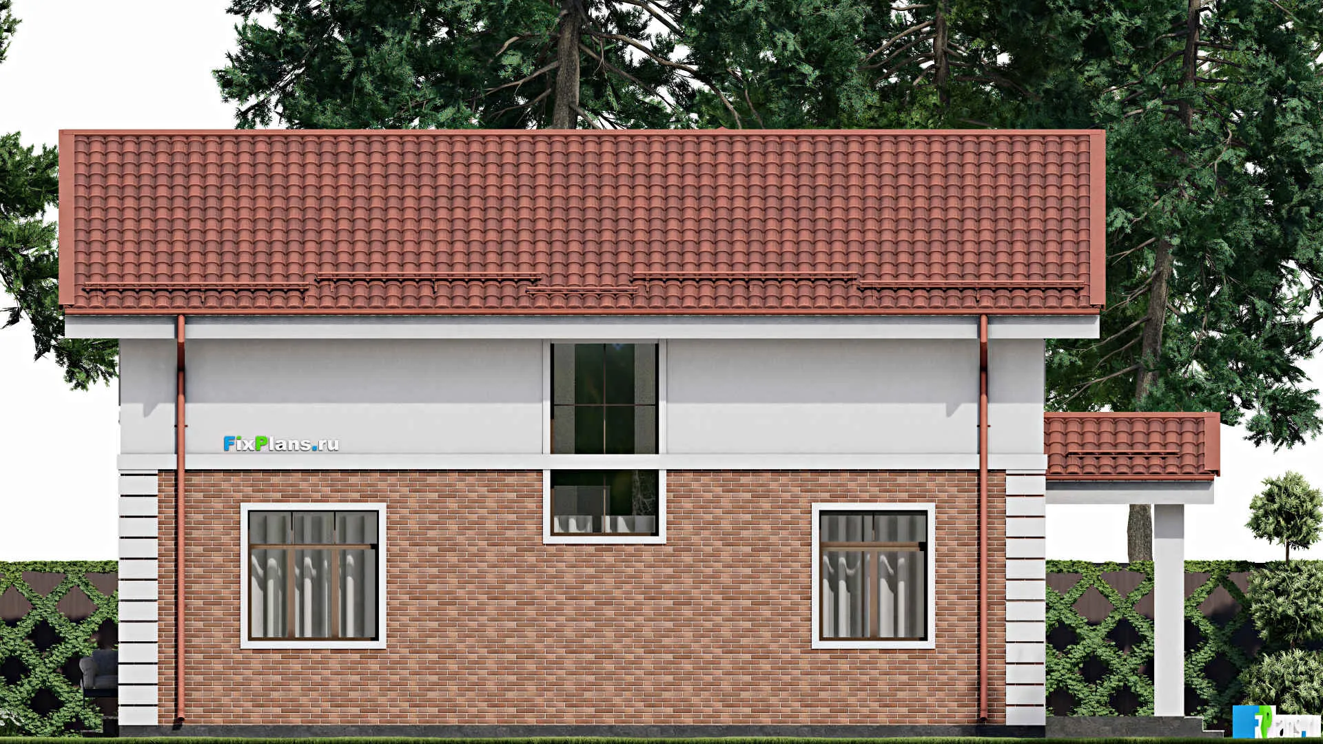 F-9710 - Проект дома с мансардой 9 на 15, площадью 160 м² с 3 спальнями