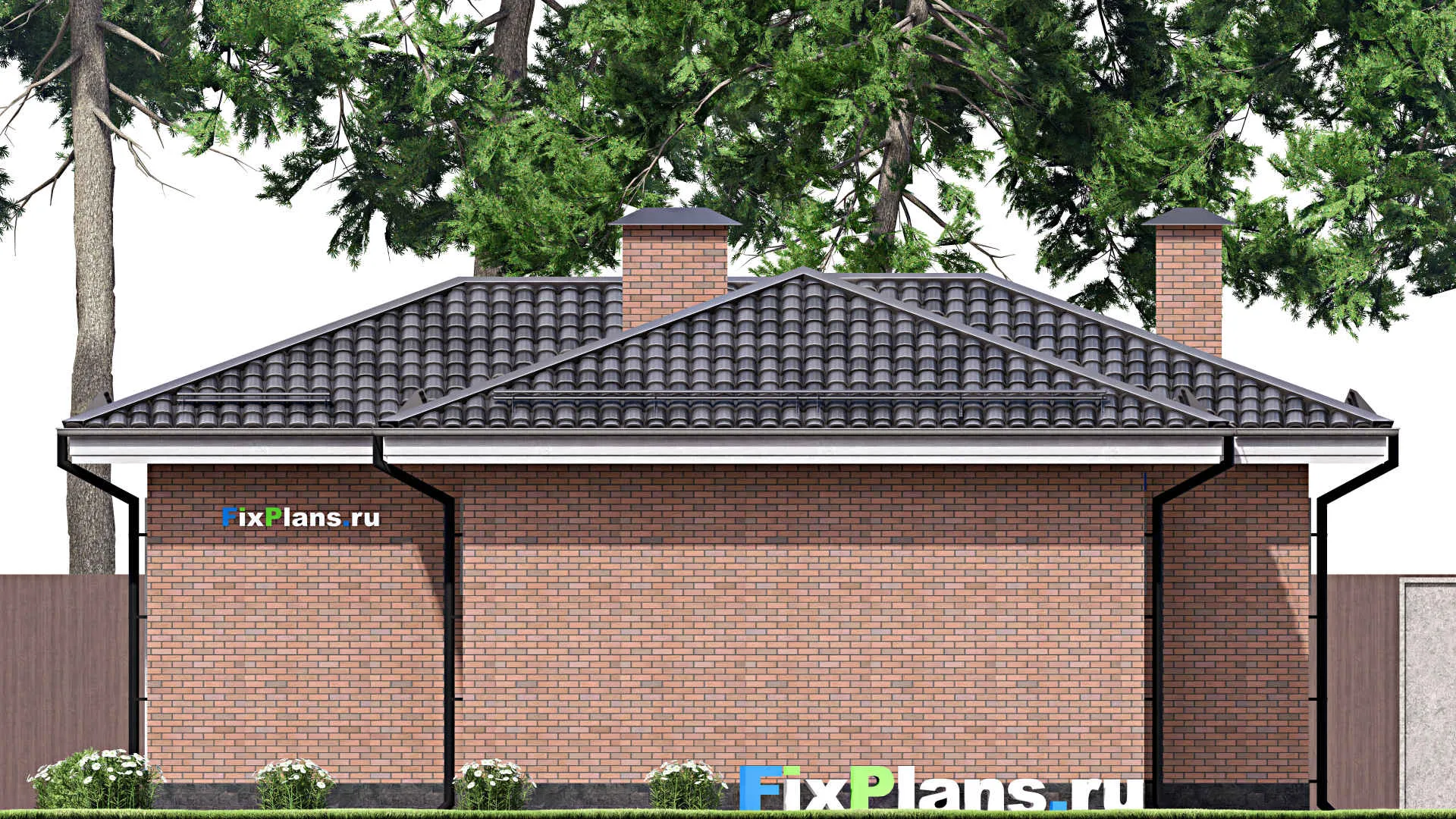 F-15560 - Проект бани 12 на 14, площадью 90 м² с комнатой отдыха, терассой и санузлом