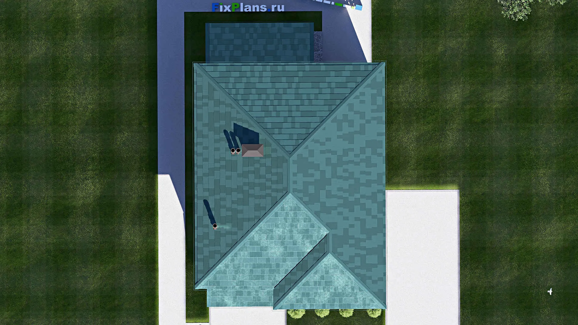 F-19007 - План одноэтажного дома 10 на 15, площадью 160 м² с террасой и 3 спальнями