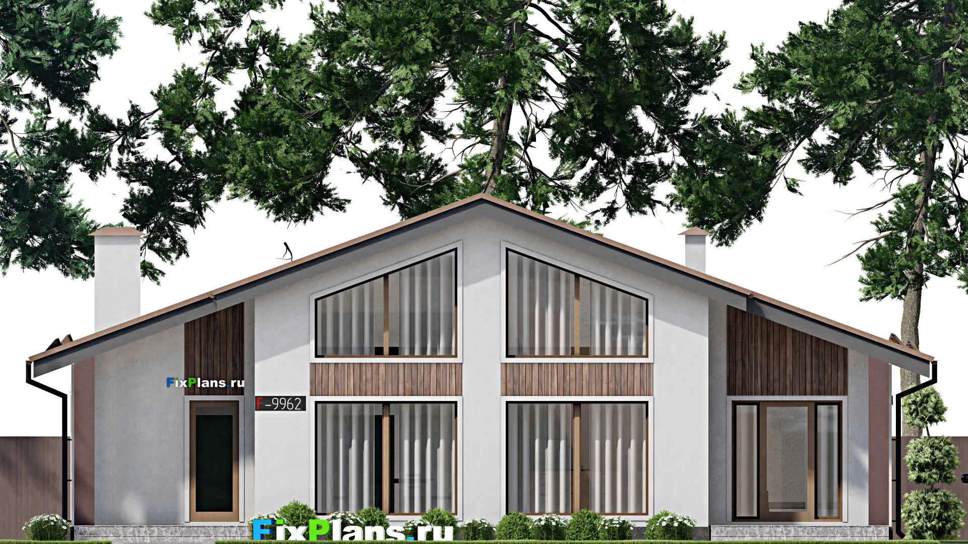 F-9962 - План одноэтажного дома 13 на 17, площадью 160 м² с 4 спальнями