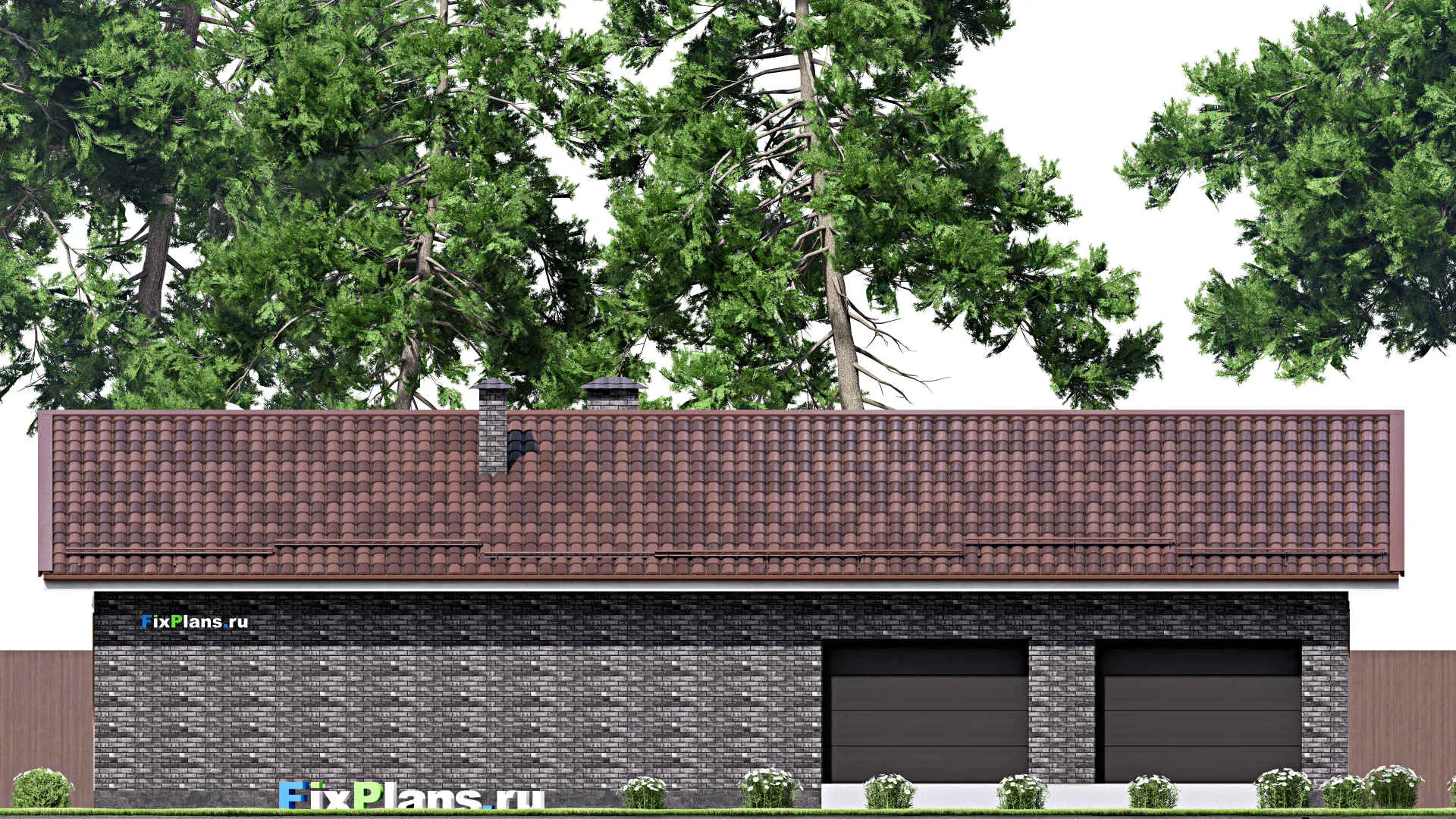 F-15002 - Проект бани 9 на 19, площадью 130 м² с комнатой отдыха, терассой и санузлом