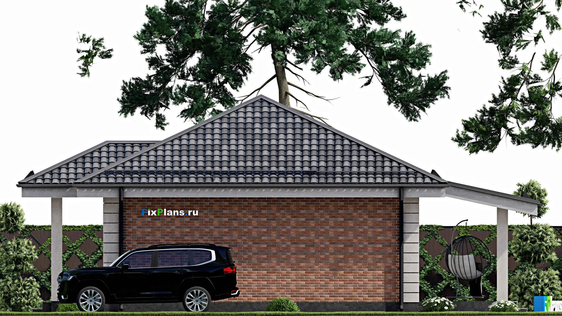 F-9503 - Проект бани 9 на 13, площадью 70 м² с терассой, санузлом и спальней