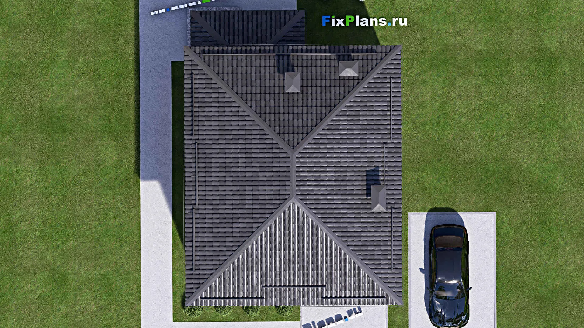 F-17018 - Проект двухэтажного дома 9 на 13, площадью 150 м² с террасой, балконом и 3 спальнями