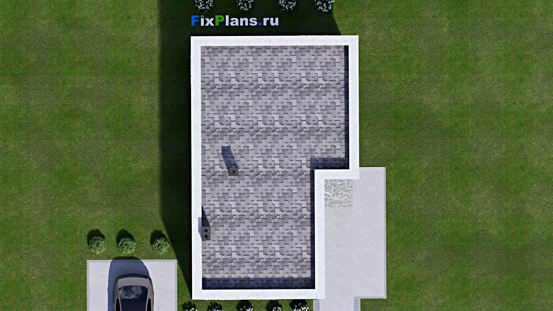 F-14984 - Проект бани 7 на 13, площадью 60 м² с 2 санузлами