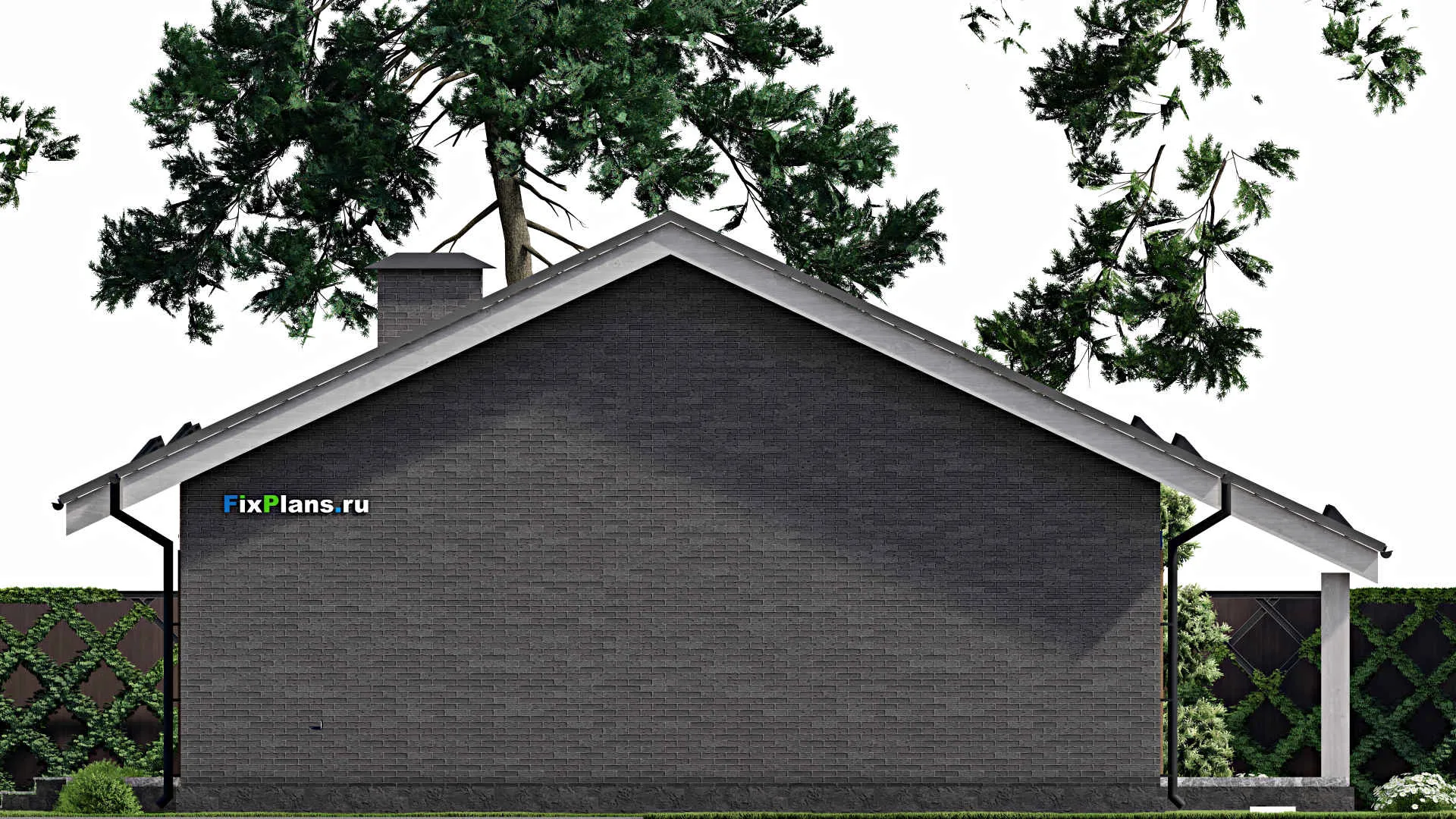 F-5291 - Проект одноэтажного дома 11 на 16, площадью 160 м² с террасой и 3 спальнями